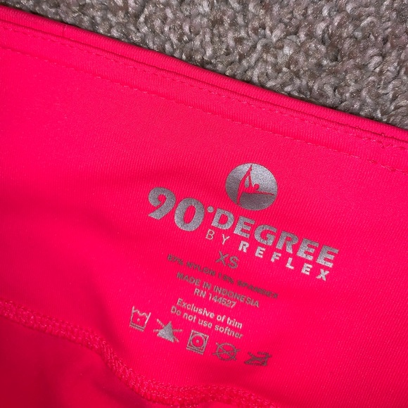90 Degree by Reflex Hot Pink leggings size XS - Picture 5 of 6